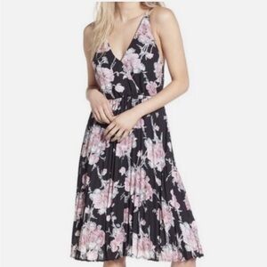 Leith Floral Pleated Midi Dress size XS